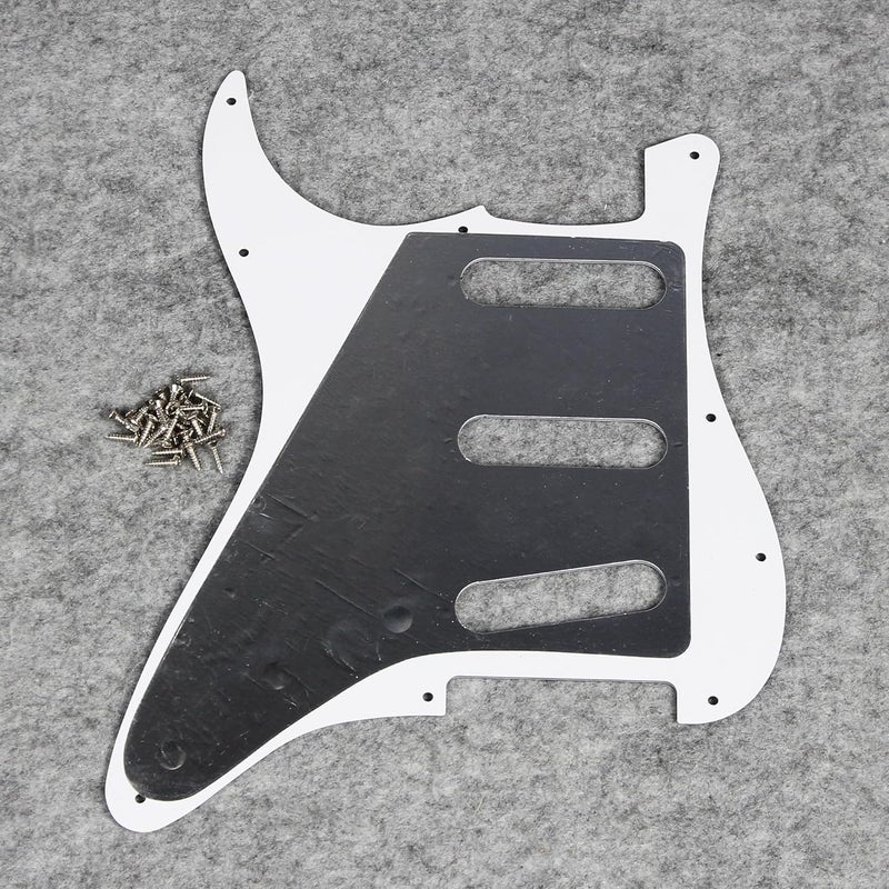 FLEOR 11 Holes ST Style Pickguard SSS Guitar Pickguard Pick Guard Scratchplate with Screws Set,4Ply Brown Tortoise Shell - Image 4